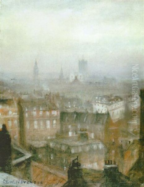 Westminster Oil Painting by Christopher Richard Wynne Nevinson