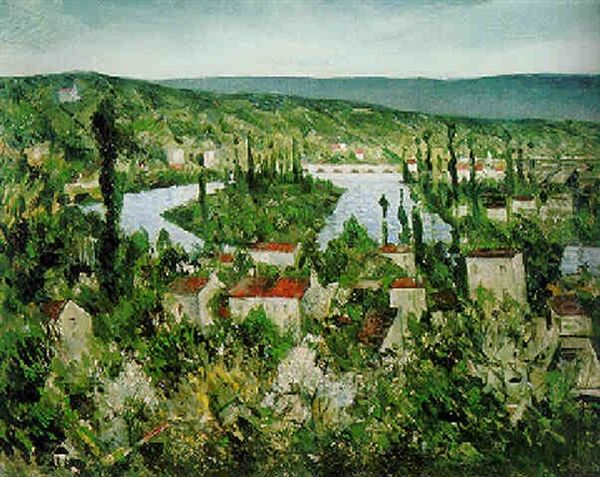 Landscape, Provence Oil Painting by Christopher Richard Wynne Nevinson