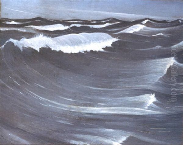 Waves Oil Painting by Christopher Richard Wynne Nevinson