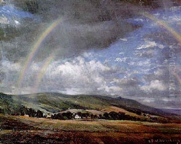 Storm Over The South Downs Oil Painting by Christopher Richard Wynne Nevinson