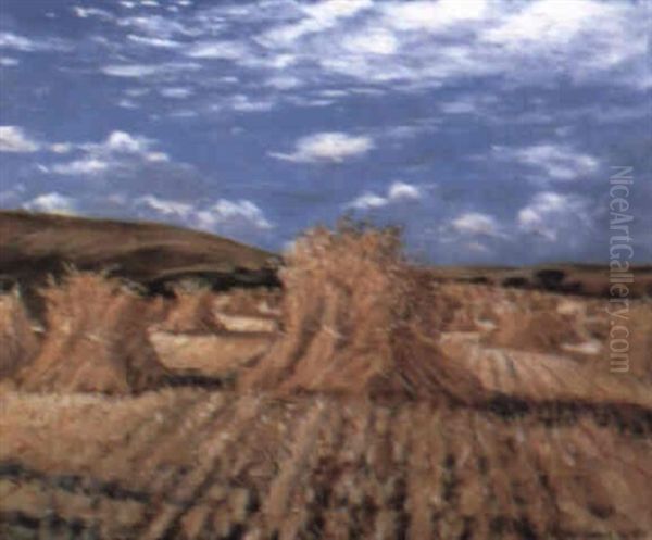 The Torn Cornfield Oil Painting by Christopher Richard Wynne Nevinson