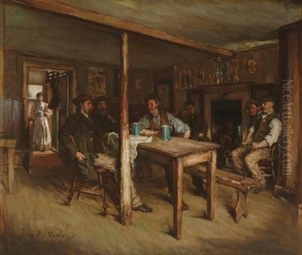 In The Tavern Oil Painting by Francis Henry Newbery