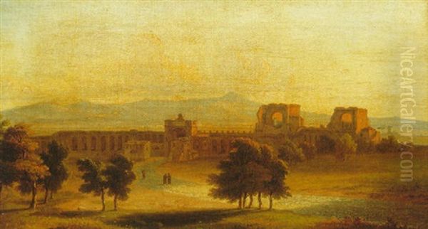 View Of Rome And The Roman Campagna Oil Painting by John (Newbott) Newbolt