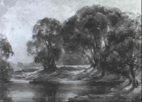 The Yarra At Heidelburg Oil Painting by Albert Ernest Newbury