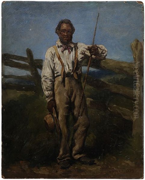 African-american Gentleman Oil Painting by Hugh Newell