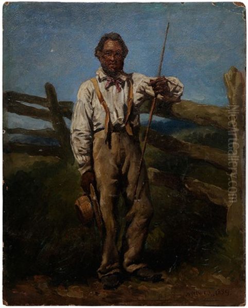 Untitled (an African-american Gentleman) Oil Painting by Hugh Newell