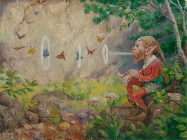 Fairyland Oil Painting by Peter Newell