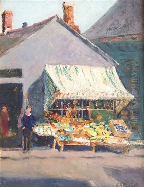 Provincetown Market Oil Painting by Harriot B. Newhall