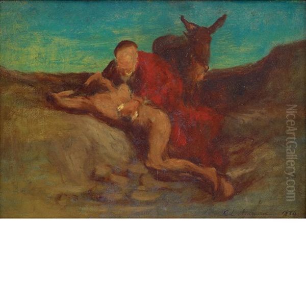 Good Samaritan Oil Painting by Robert Loftin Newman