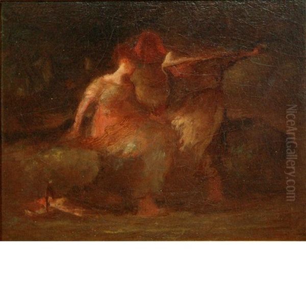 Sibyl Oil Painting by Robert Loftin Newman