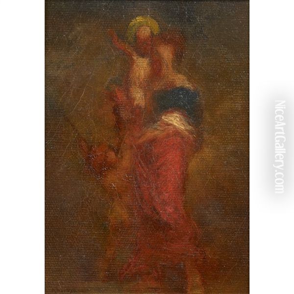 Holy Family Oil Painting by Robert Loftin Newman