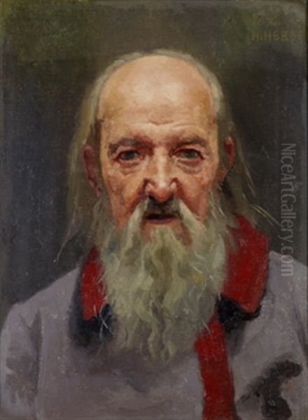 Portrait Of An Old Man Oil Painting by Nikolaj Wassilijewitsch Newreff