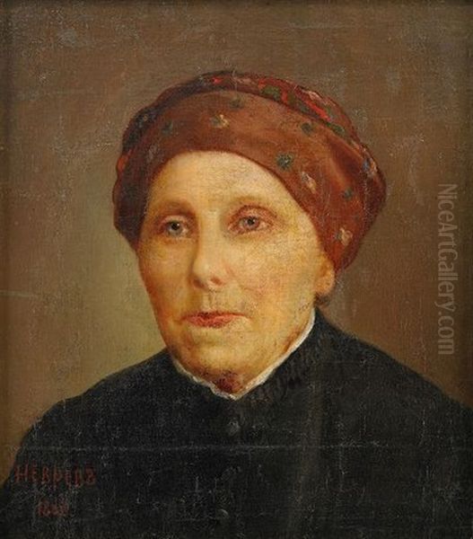 Portrait Of A Woman Oil Painting by Nikolaj Wassilijewitsch Newreff