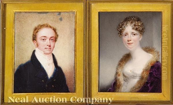 Lord Lyon; Lady Lyon (2 Works) Oil Painting by William John (Sir) Newton