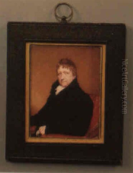 Portrait Of The Reverend Philip Fletcher Oil Painting by William John (Sir) Newton