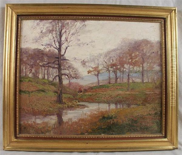 Autumn, Illinois Oil Painting by Joseph Pierre Birren