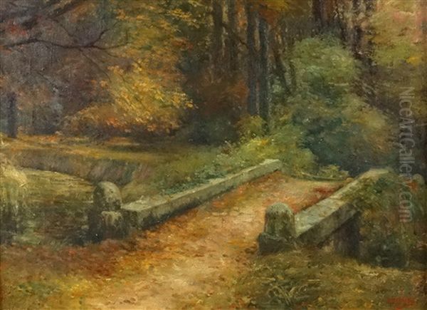 Little Bridge Oil Painting by Jean Neylies