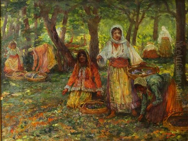 Harvest Oil Painting by Jean Neylies