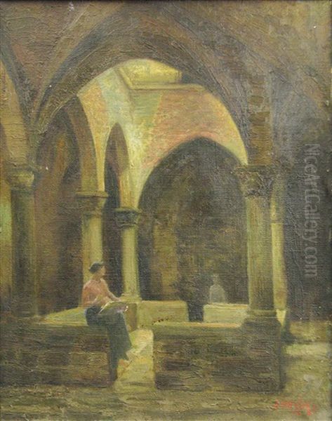 Painting Under The Vaults Oil Painting by Jean Neylies