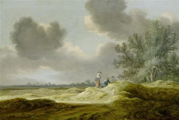 Landschaft Mit Rastenden Wanderern Oil Painting by Pieter de Neyn