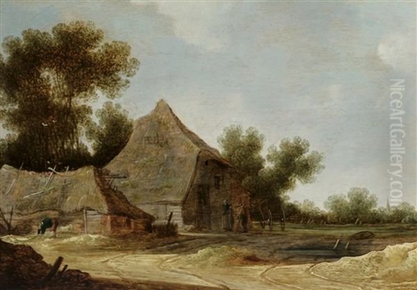 Bewaldete Landschaft Mit Bauernhaus Oil Painting by Pieter de Neyn