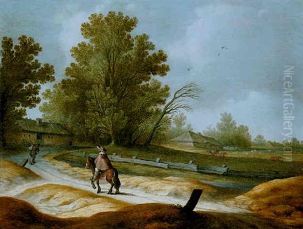 Landschaft Mit Einem Reiter Oil Painting by Pieter de Neyn