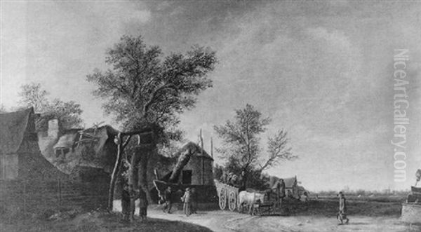 Vor Dem Dorf Oil Painting by Pieter de Neyn