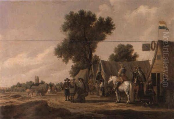 Rast Vor Der Schenke Oil Painting by Pieter de Neyn