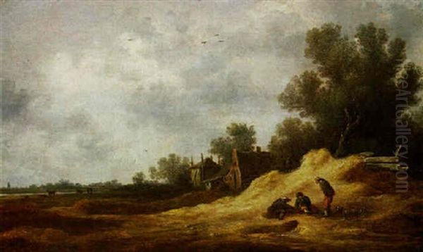 Dunenlandschaft Mit Einem Bauernhof Oil Painting by Pieter de Neyn