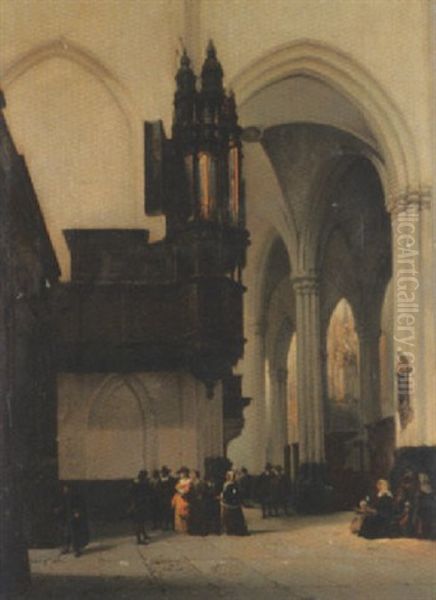 Kircheninterieur Oil Painting by Bernard Neyt