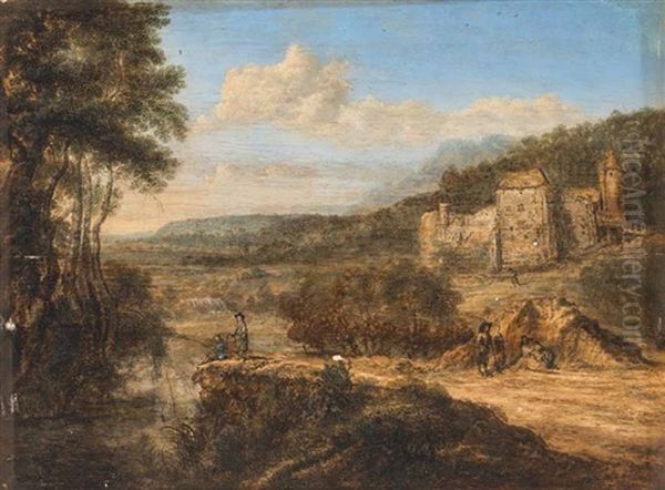 Landschaft Mit Burganlage Oil Painting by Gillis Neyts