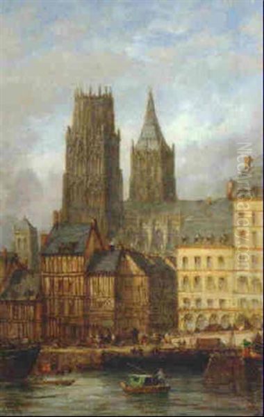 Rouen Oil Painting by Richard Henry Nibbs