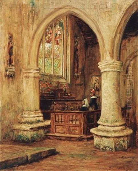 An Old Chapel, Finistere Oil Painting by Burr H. Nicholls