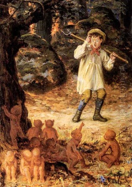 Elfin Haunts Oil Painting by Charles Wynne Nicholls