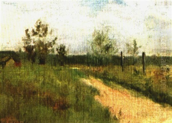 Along A Country Path Oil Painting by Burr H. Nichols