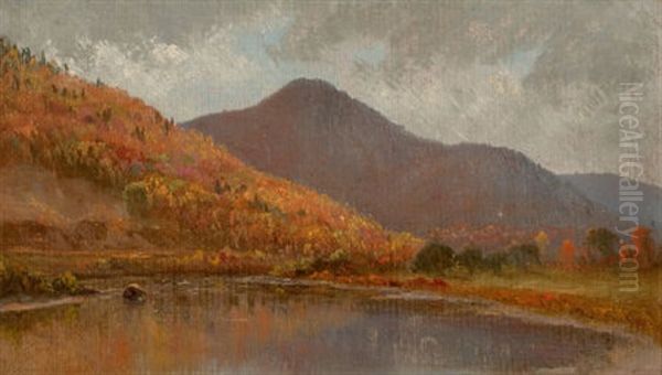 Autumn Lake, New Hampshire Oil Painting by Edward W. Nichols