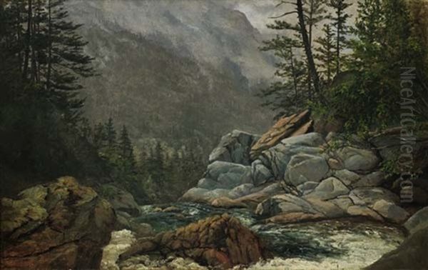 Kaaterskill Clove From Haines Falls Oil Painting by Edward W. Nichols