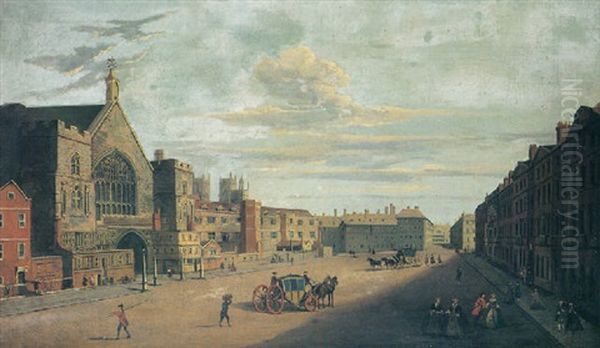 New Palace Yard, Westminster Oil Painting by Joseph Nichols