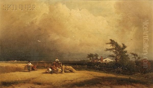 Hayfield Under Threatening Skies by George Washington Nicholson