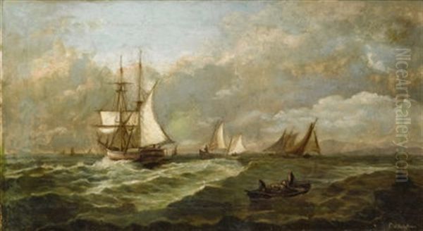 The Village Fleet Oil Painting by George Washington Nicholson