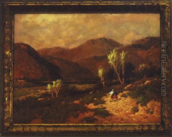 A Walk In The Hills Of The Southwest Oil Painting by George Washington Nicholson