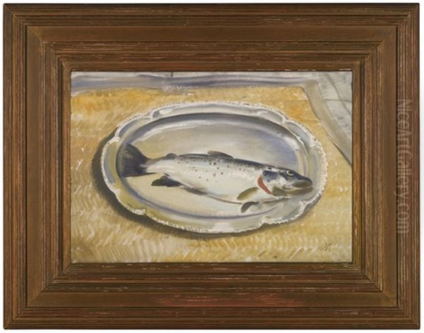 Trout Oil Painting by William Nicholson