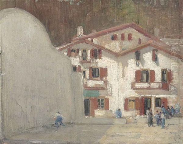 Game Of Pelota Oil Painting by William Nicholson