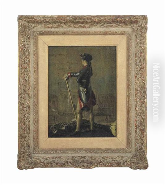 A Young Nobleman Surveys The City Oil Painting by William Nicholson