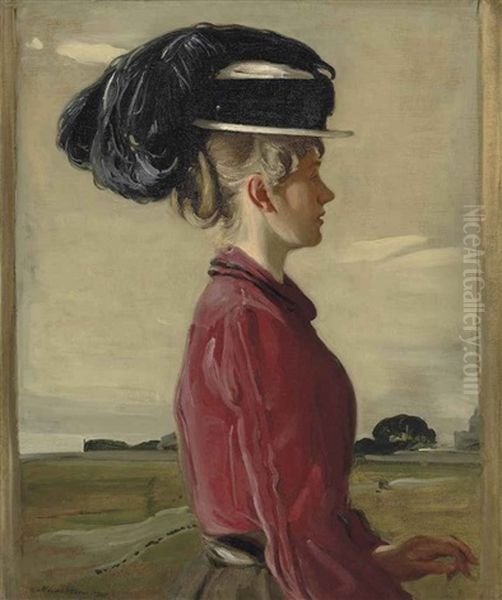 Mrs Stafford Of Paradise Row Oil Painting by William Nicholson