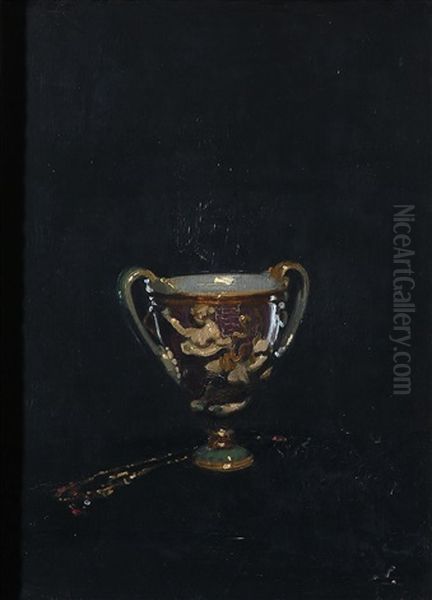 The Canticelli Vase (or The Wedgwood Bowl/china Cup And Necklace) Oil Painting by William Nicholson