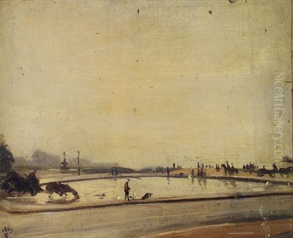 White Stone Pond, Hampstead Oil Painting by William Nicholson