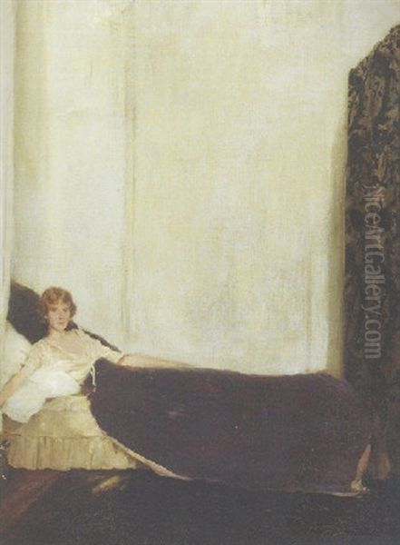 Portrait Of Sybil Hart-davis Oil Painting by William Nicholson