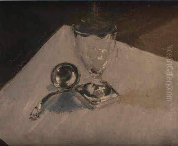 Still Life With Glass And Spoon Oil Painting by William Nicholson