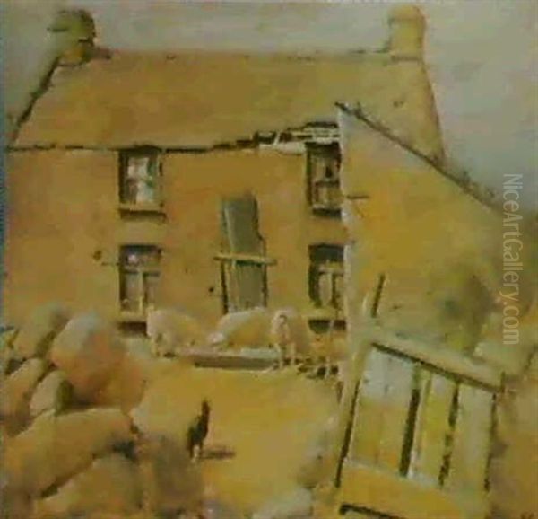 The Empty House, Near Zennor, Cornwall Oil Painting by William Nicholson